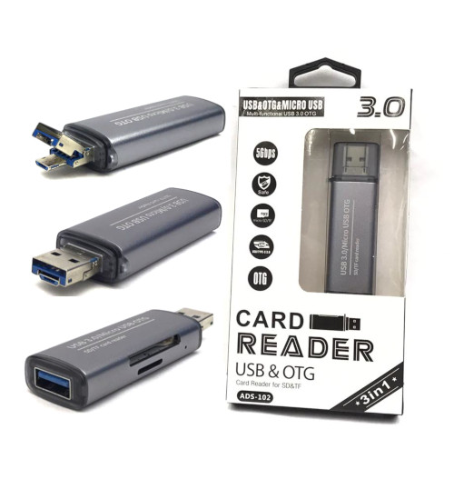 USB/Mirco USB 3.0 OTG SD/TF Card Reader